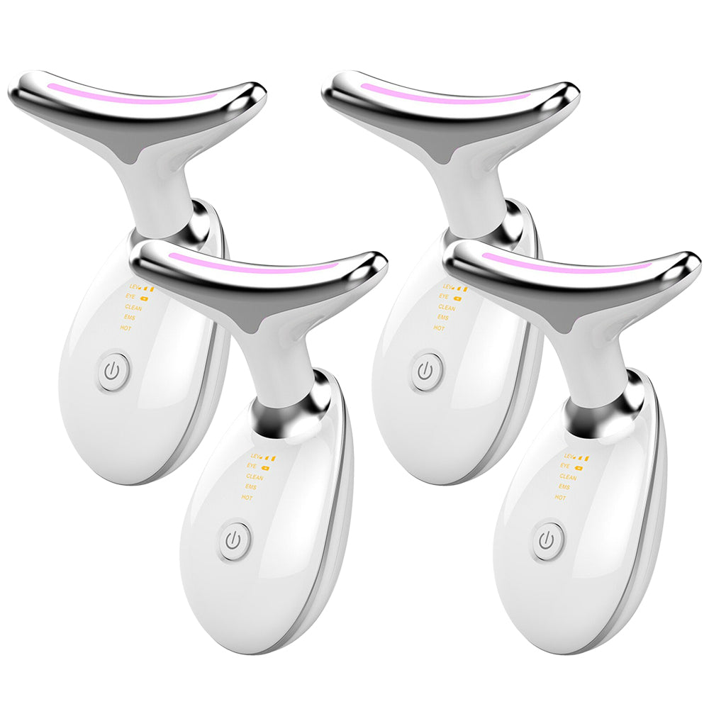 EMS Thermal Neck Face Lifting And Tighten Massager Electric Microcurrent Wrinkle Remover LED Photon Face Beauty Device For Woman