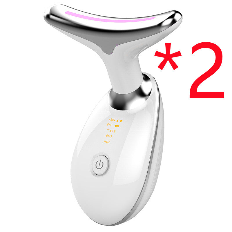 EMS Thermal Neck Face Lifting And Tighten Massager Electric Microcurrent Wrinkle Remover LED Photon Face Beauty Device For Woman
