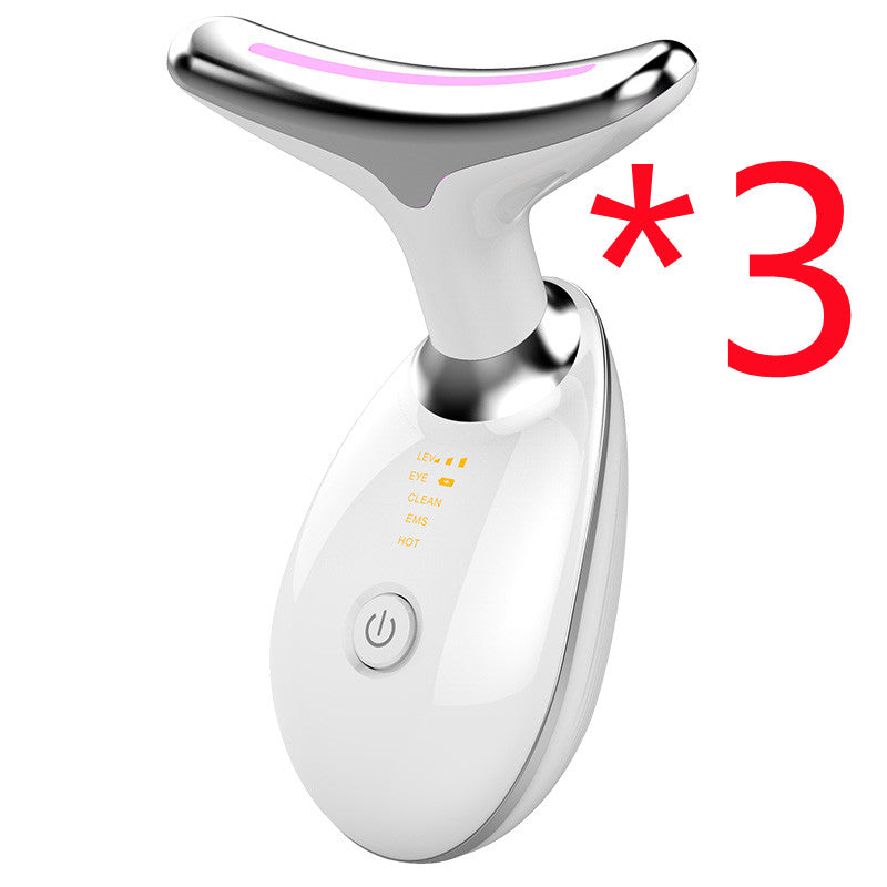 EMS Thermal Neck Face Lifting And Tighten Massager Electric Microcurrent Wrinkle Remover LED Photon Face Beauty Device For Woman