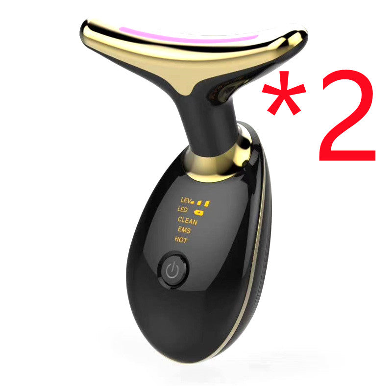 EMS Thermal Neck Face Lifting And Tighten Massager Electric Microcurrent Wrinkle Remover LED Photon Face Beauty Device For Woman
