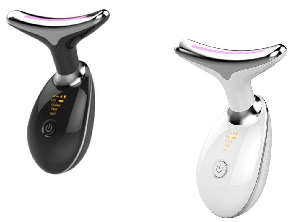 EMS Thermal Neck Face Lifting And Tighten Massager Electric Microcurrent Wrinkle Remover LED Photon Face Beauty Device For Woman