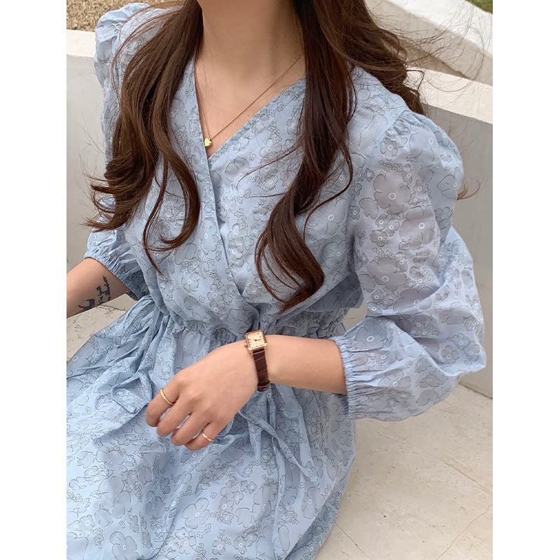 V-neck French Style Mermaid Skirt