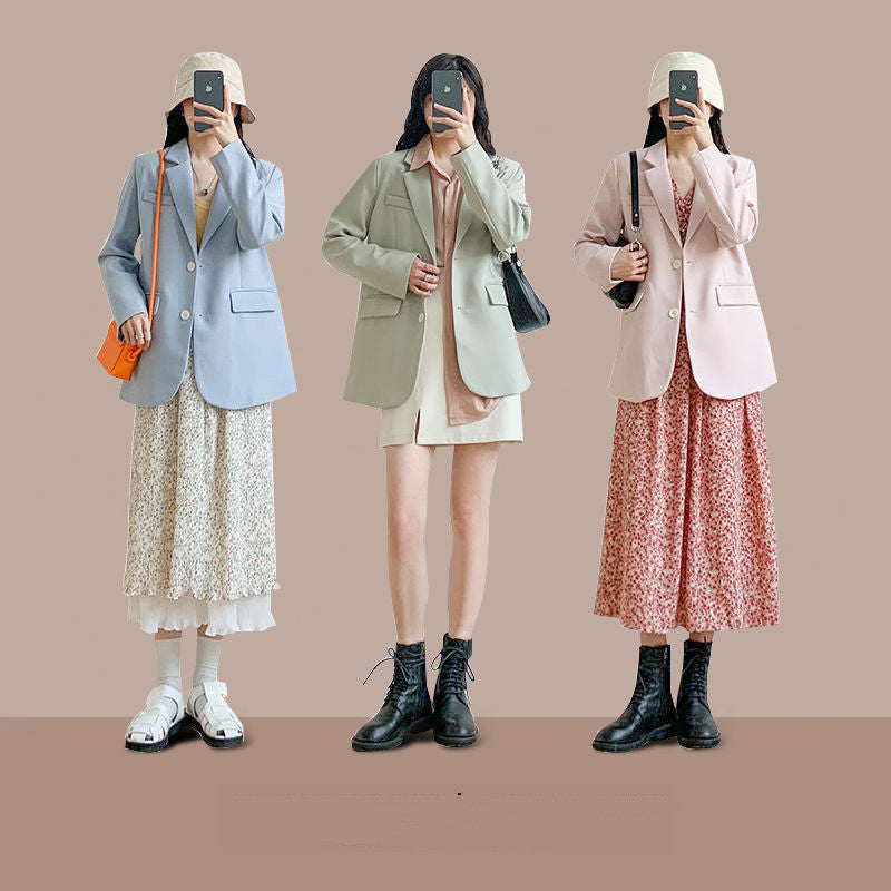 New Korean Style Loose British Style Suit Trend