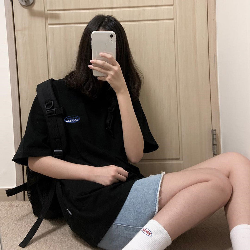 Short Sleeved Loose Cotton Spring Summer Dress