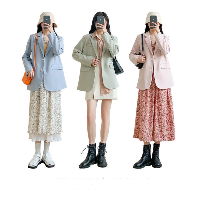 New Korean Style Loose British Style Suit Trend