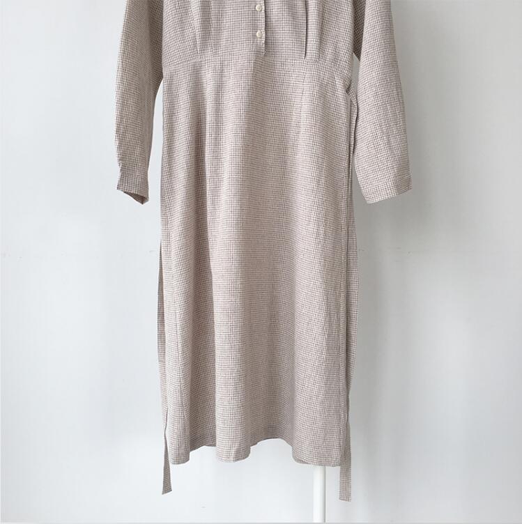 Korean Style Mid-Length Commuting Small Plaid Dress