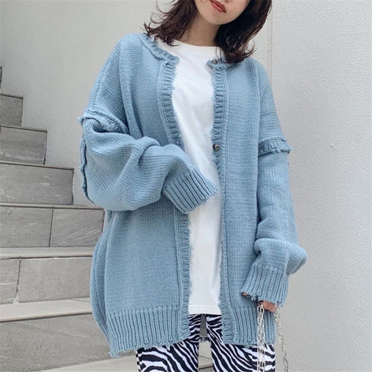 Ripped Knitted Sweater Women