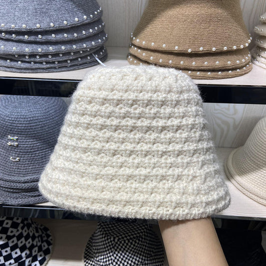 Korean Style Simple Knitted Fisherman Hat Women